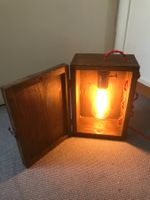 Selbstgemachte Retro Holzlampe