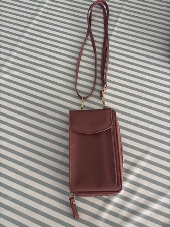 Handy Portemonnaie rosa mit Trageriemen neuwertig