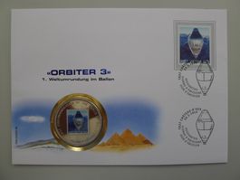 1999: Numisbrief: Breitling Orbiter 3 mit Nr.971 + Medaille