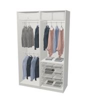 IKEA PAX Kleiderschrank mit Spiegelschiebetüren 150x66x238cm