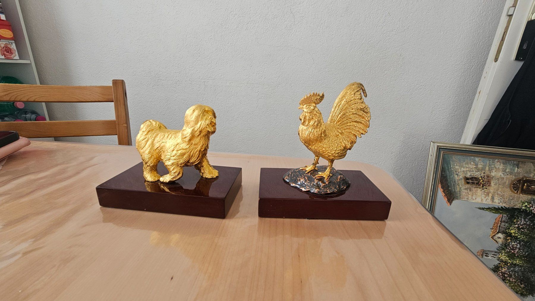 Statuette: 2 statuette Risis plaqué or 24kt – Usato da Etoy venduto da angi020