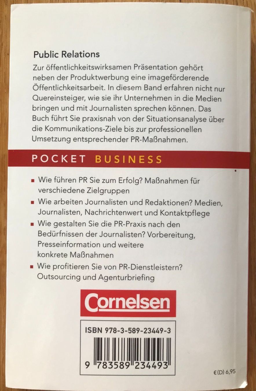 Libri: PR - Public Relations - Öffentlichkeitsarbeit – Usato da Arbon venduto da KaSaBo 2