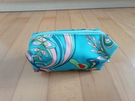 Kosmetiktäschchen Necessaire türkis Blumen