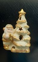 Weihnachtsmann mit Tanne Tonfigur