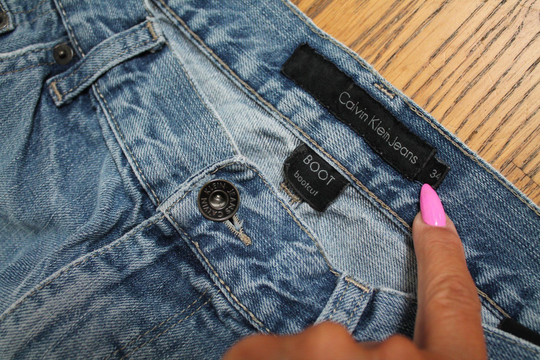 Calvin Klein Jeans: Calvin Klein Jeans Bootcut Grösse 34 hellblau – Gebraucht aus Hüttwilen von pinti55