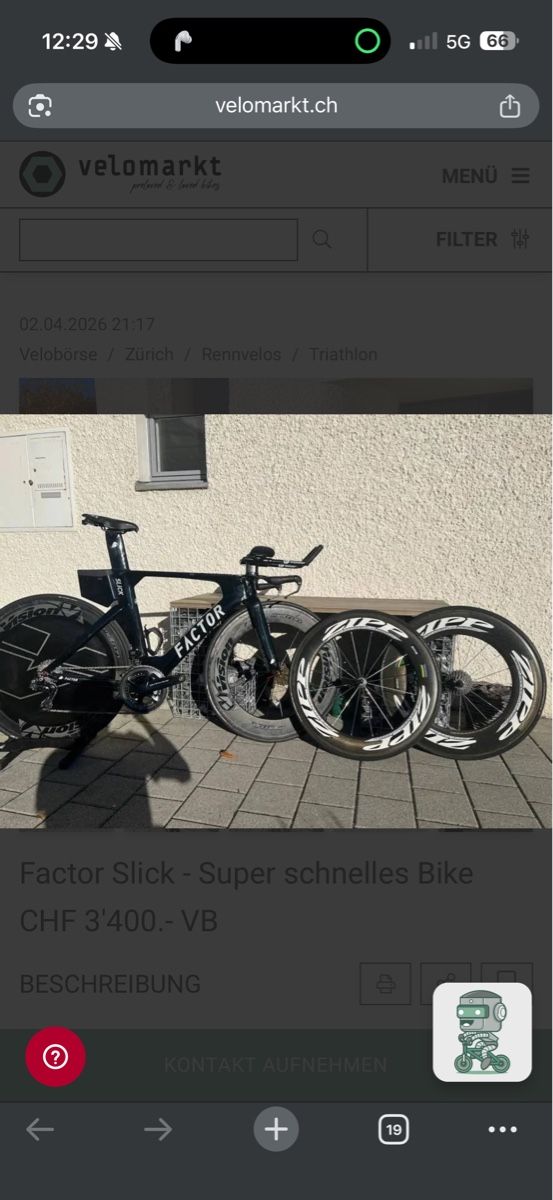 Factor Bikes Velos: Factor Slick TT / Triathlon (Grösse M) – Gebraucht aus Bremgarten AG von mar_9d9j 2