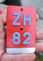 Velonummer ZH von 1982 - Zürich - ZH 82