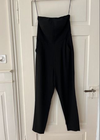 Esprit schwarzer Bustier-Jumpsuit, Gr. 38 