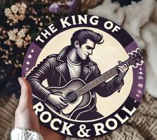 Metallschild Elvis Presley Rund 20cm Durchmesser