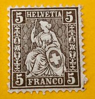 Sitzende Helvetia UNGESTEMPELT  ﻿Siehe Original Fotos   