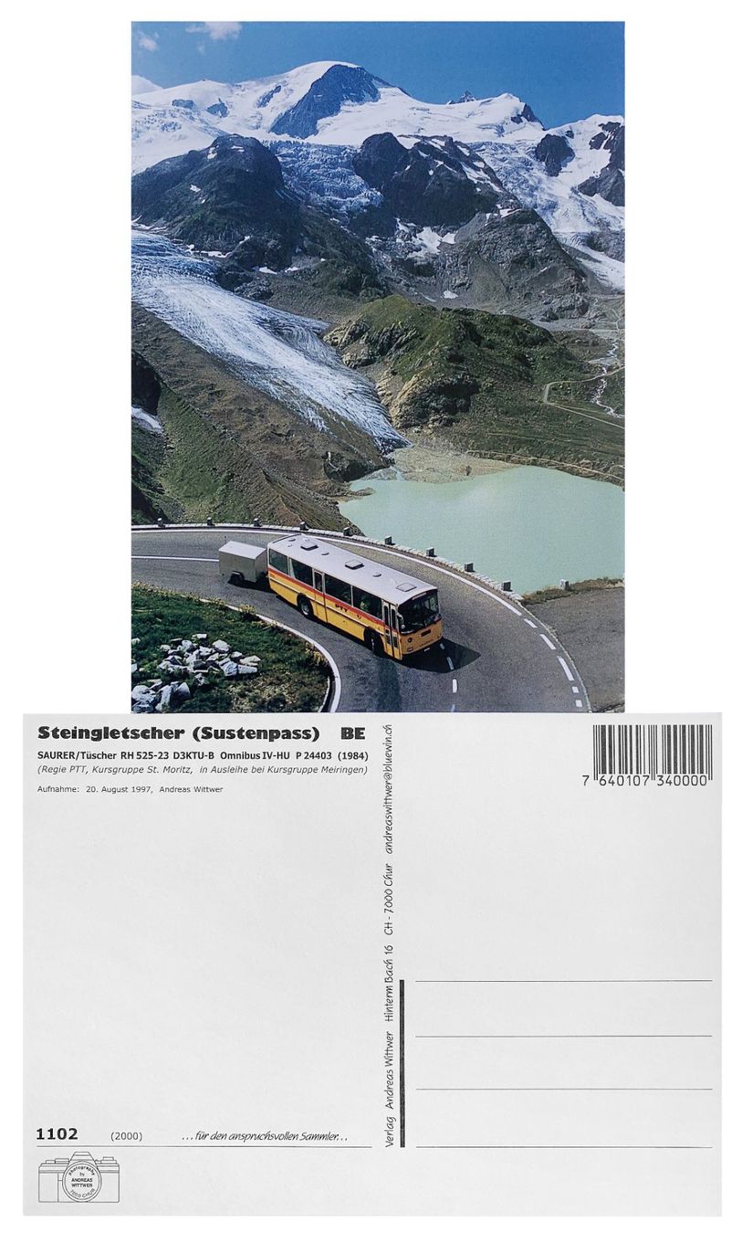 Cartoline postali: Steingletscher Sustenpass Gadmen Meiringen Postauto Saurer – Nuovo (secondo la descrizione) da Bern venduto da AWiBe