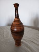 Keramik Vase braun marmoriert gebraucht 18cm hoch