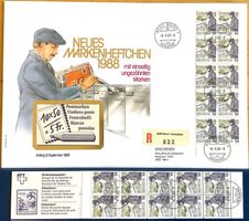 1988 FDC Neues Markenheftchen Ungezähnten + Markenheft ET