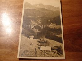 Chur-Arosa-Bahn, das grosse Viadukt, um 1940 ungelaufen