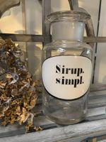 Apothekerflasche, Glasbehälter sirupus Simplex, Stopfenglas