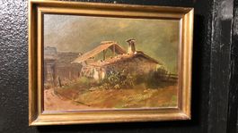 Tableau Gemälde GUIGNARD signiert antik ancien Alpes?, jura?