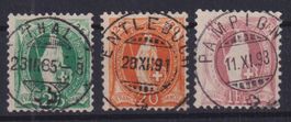 Drei gesuchte Abstempelungen ! Voll Stempel !!