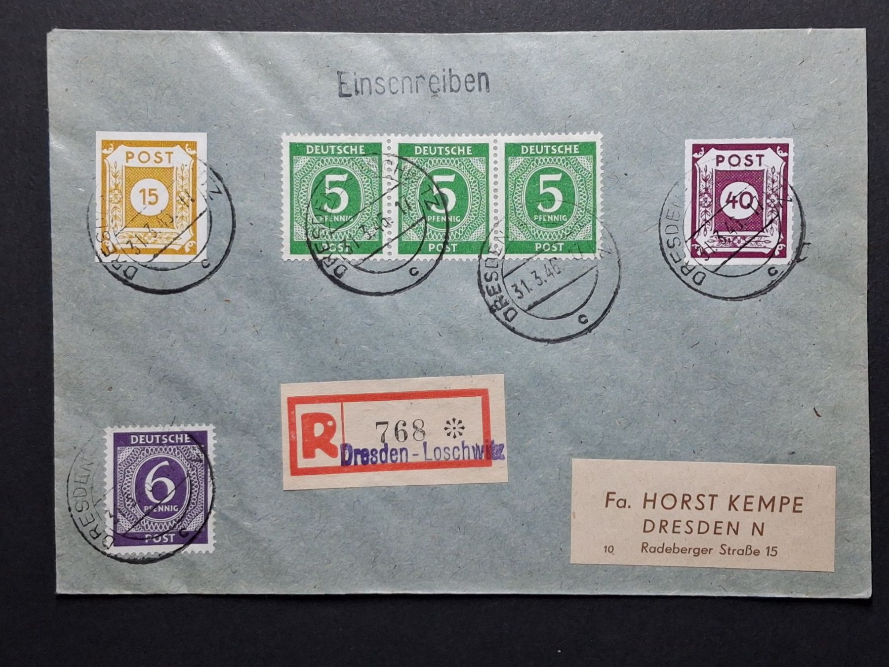 Tous les timbres: SBZ Bezirksprovisorien mit OPD Mischfrankatur – D'occasion à Kriens par Nidfeld45 1