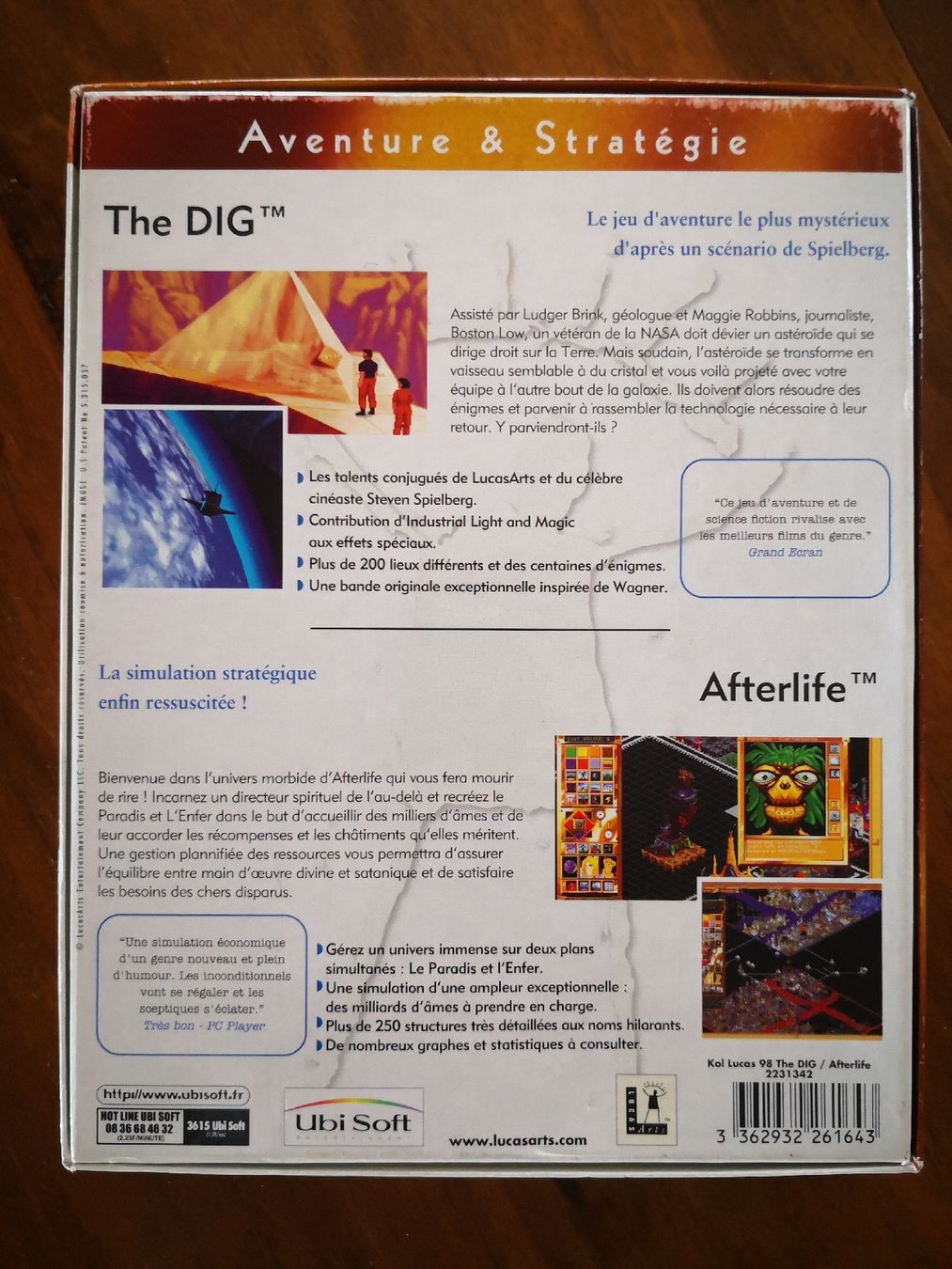 Giochi: The Dig + Afterlife LucasArts Big Box – Usato da Peseux venduto da CatiArt 1