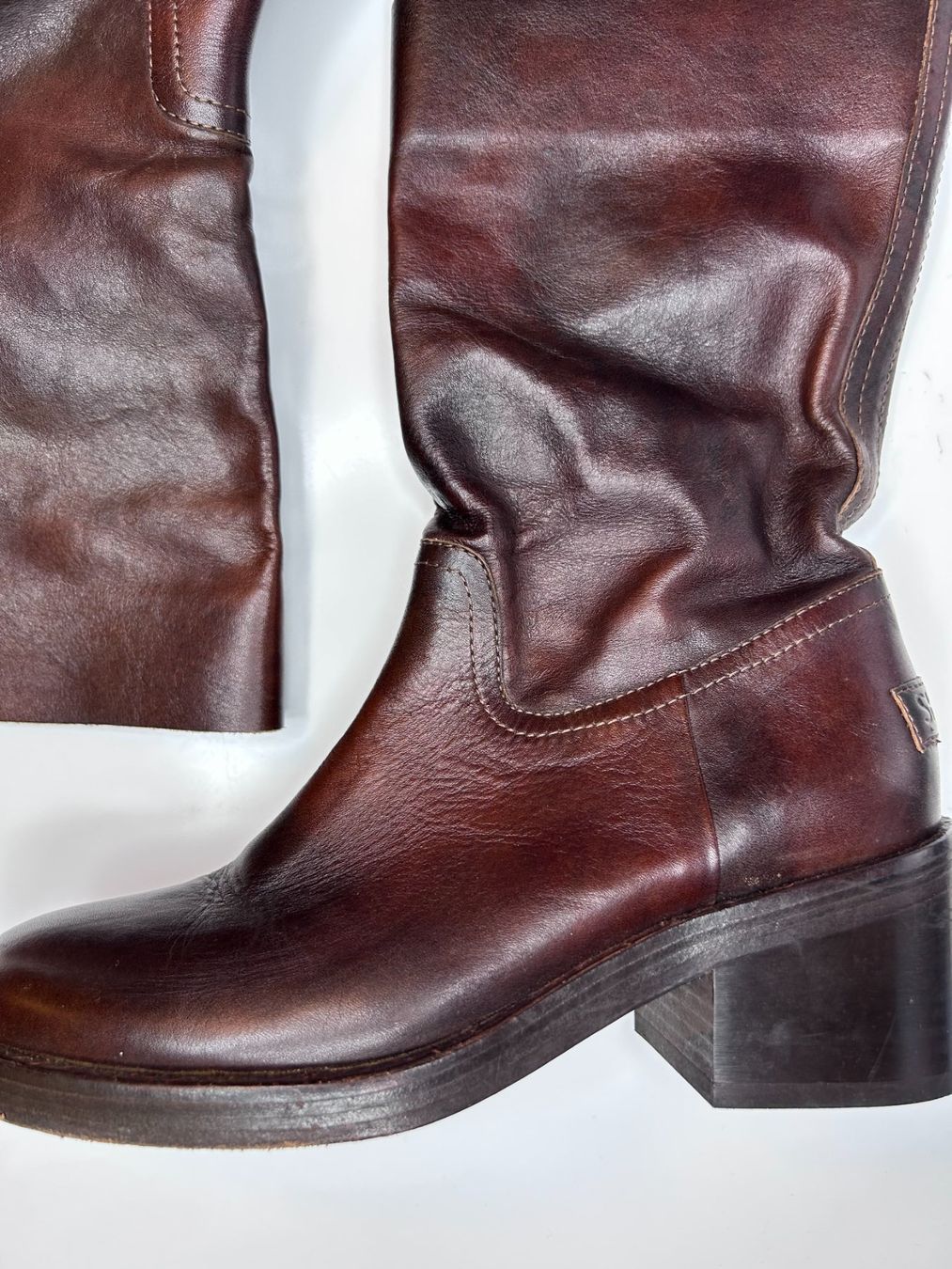Navyboot Scarpe da donna: Shabbies Amsterdam Lederstiefel – Usato da St. Gallen venduto da look-twice 1