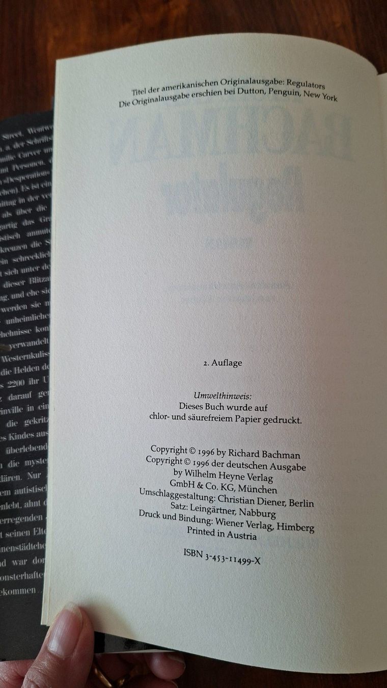 Livres: Stephen King / Richard Bachmann - Desperation & Regulator – D'occasion à Stäfa par Rampensau 4