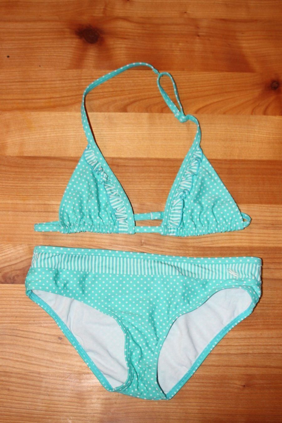 Costumi da bagno & Bikini: türkis Bikini 176 mit Punkte – Nuovo (secondo la descrizione) da Wenslingen venduto da Strick4Alpaca