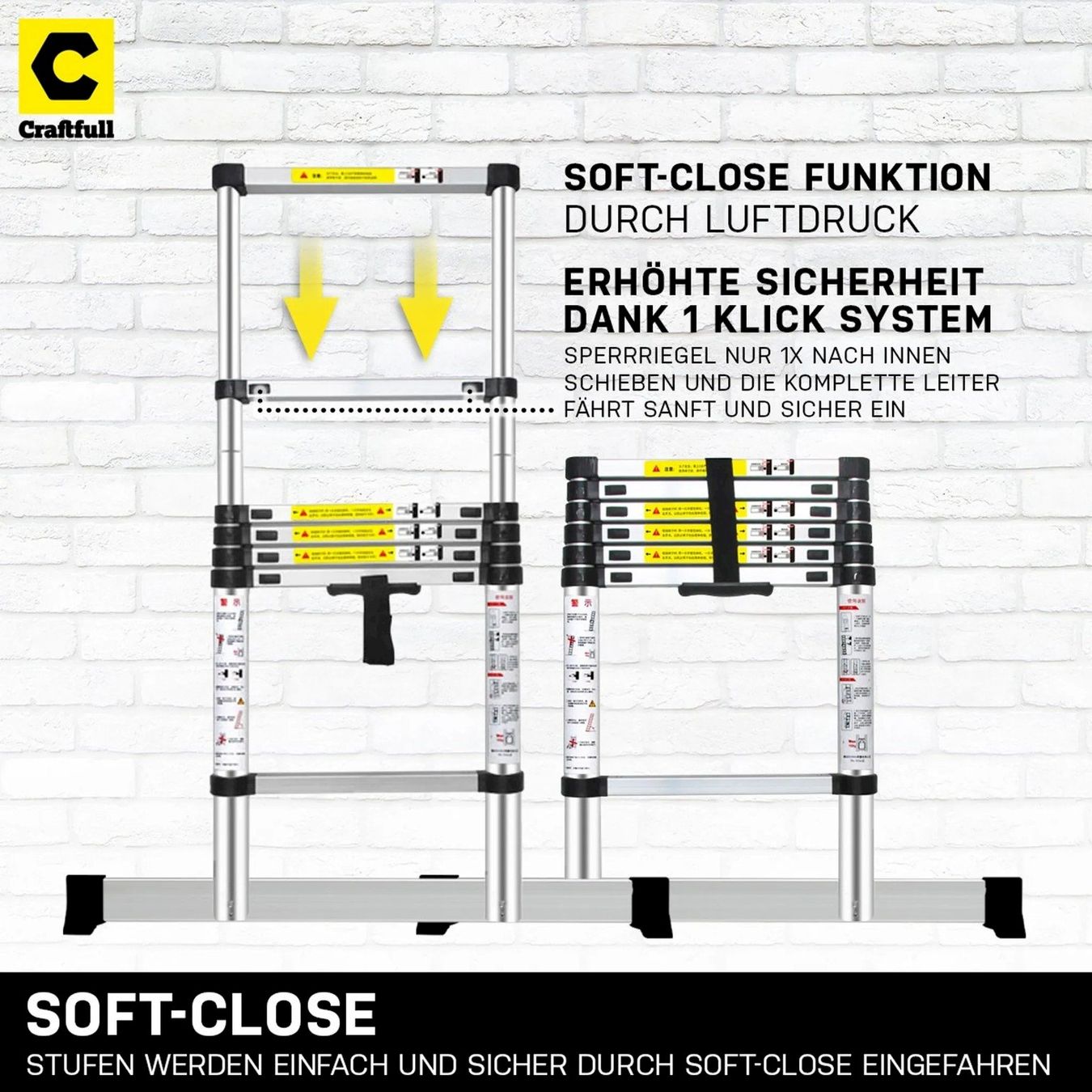 Leitern: Teleskopleiter CF-101B Soft-Close 2-4,4m – Neu und originalverpackt aus Bottighofen von zaap 7
