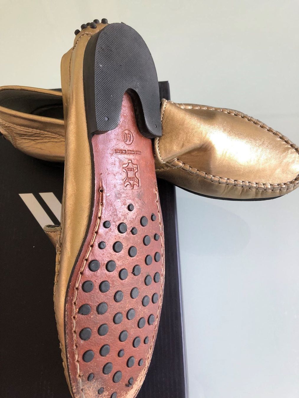 Scarpe da donna: SCHUH Damen Mokassin Voll Leder gold oder silber – Nuovo (secondo la descrizione) da Adliswil venduto da Jessik0 6