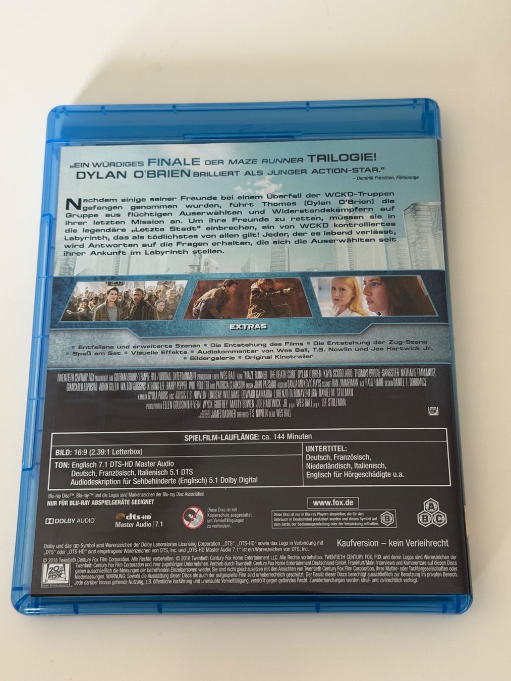 Tutti i DVDs: Maze Runner 3 - Die Auserwählten in der Todeszone Blu ray – Nuovo (secondo la descrizione) da Altstätten SG venduto da sheamus 1