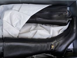 Prada Stiefel Leder schwarz mit Schnalle