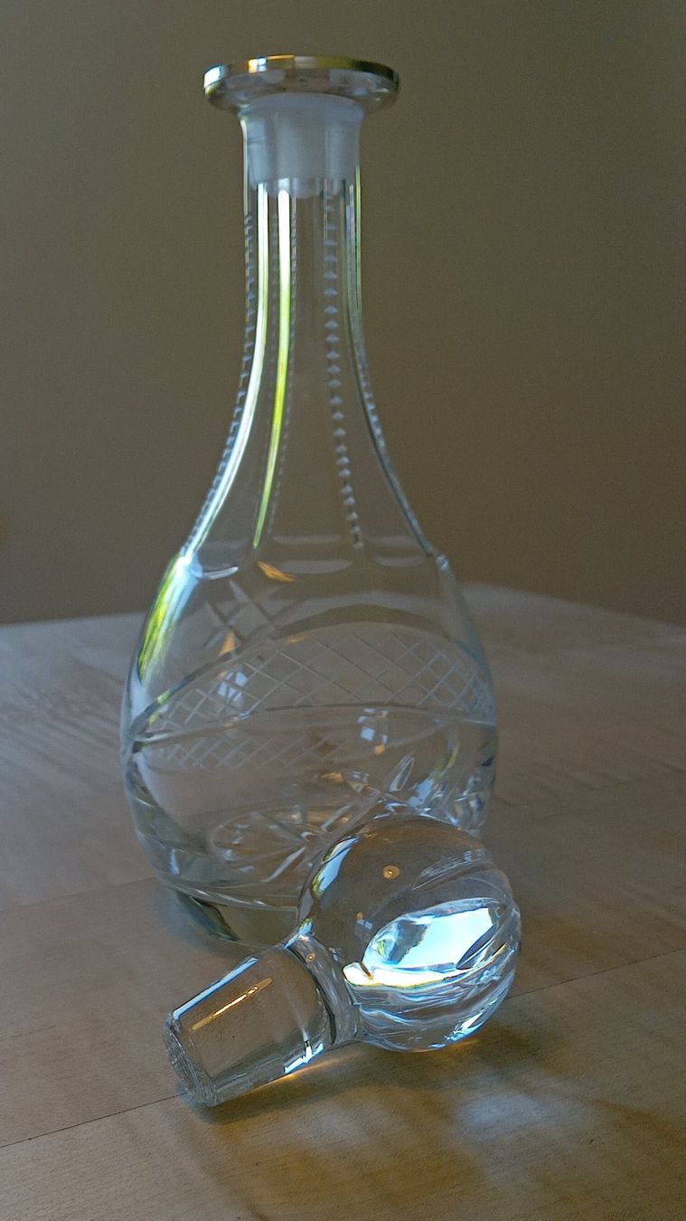 Caraffe: Elegante Kristallkaraffe mit Silber-Kragen – Usato da Meilen venduto da Christian835 1