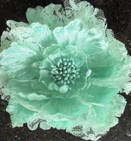 Stoffblume Haarschmuck, Mintgrün