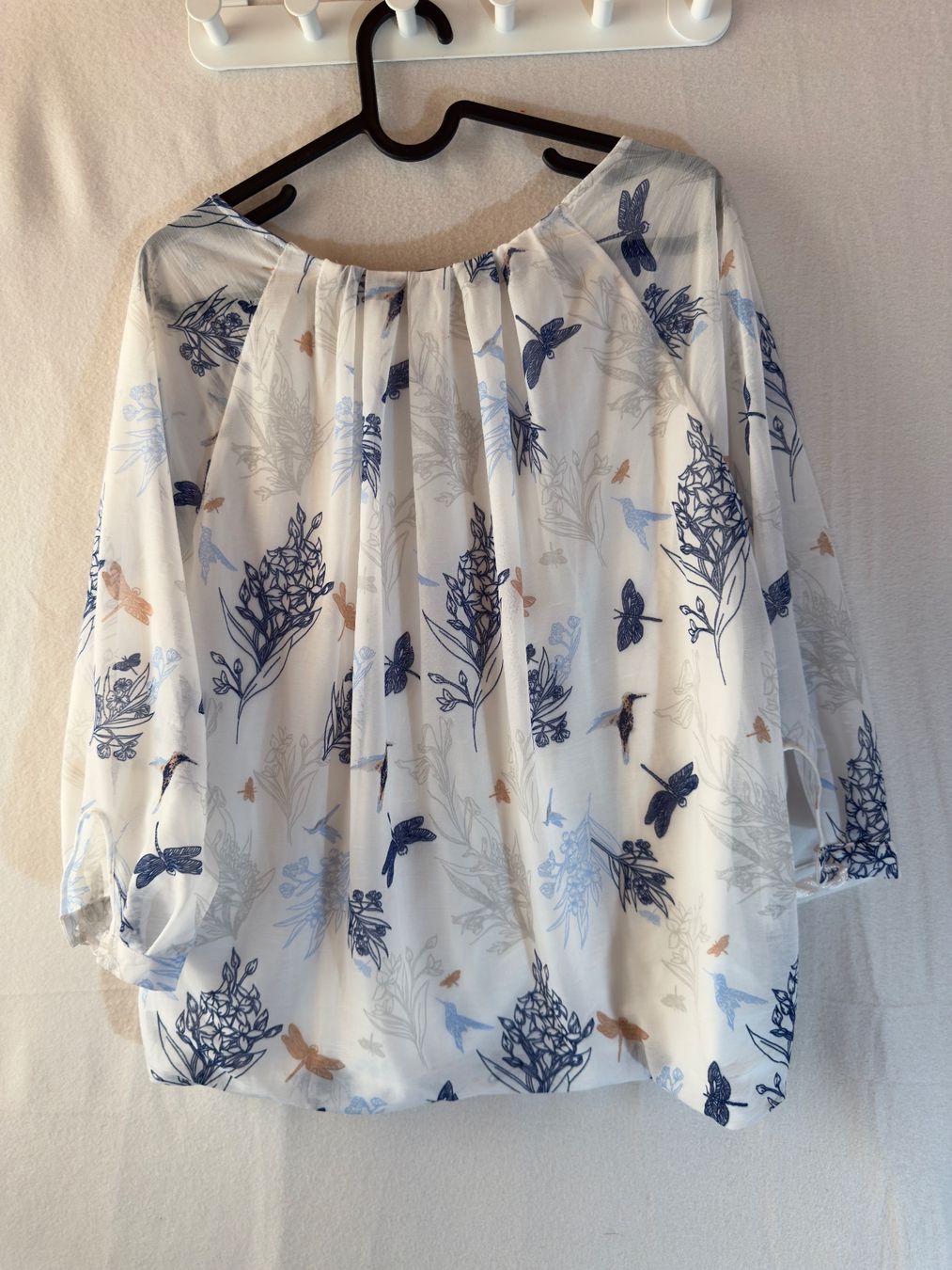 Camicette: Schöne blau gemusterte Bluse Gr. S – Usato da Grosswangen venduto da second_hand_dress 6