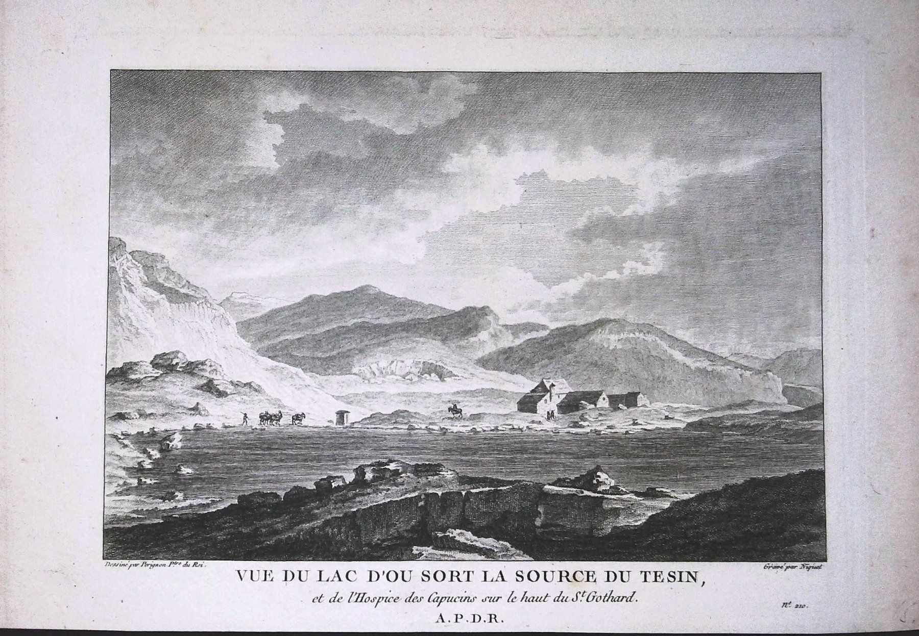 Incisioni: Gotthard Hospiz  Originalkupferstich 1780 – Usato da Rafz venduto da Helvet32