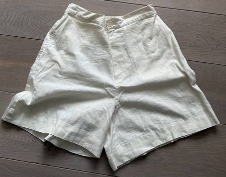 Leinen Hose kurz S