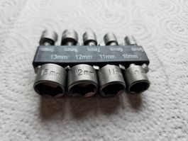 Stecknuss-Satz, 10-teilig, 5mm bis 15mm - Top Zustand!
