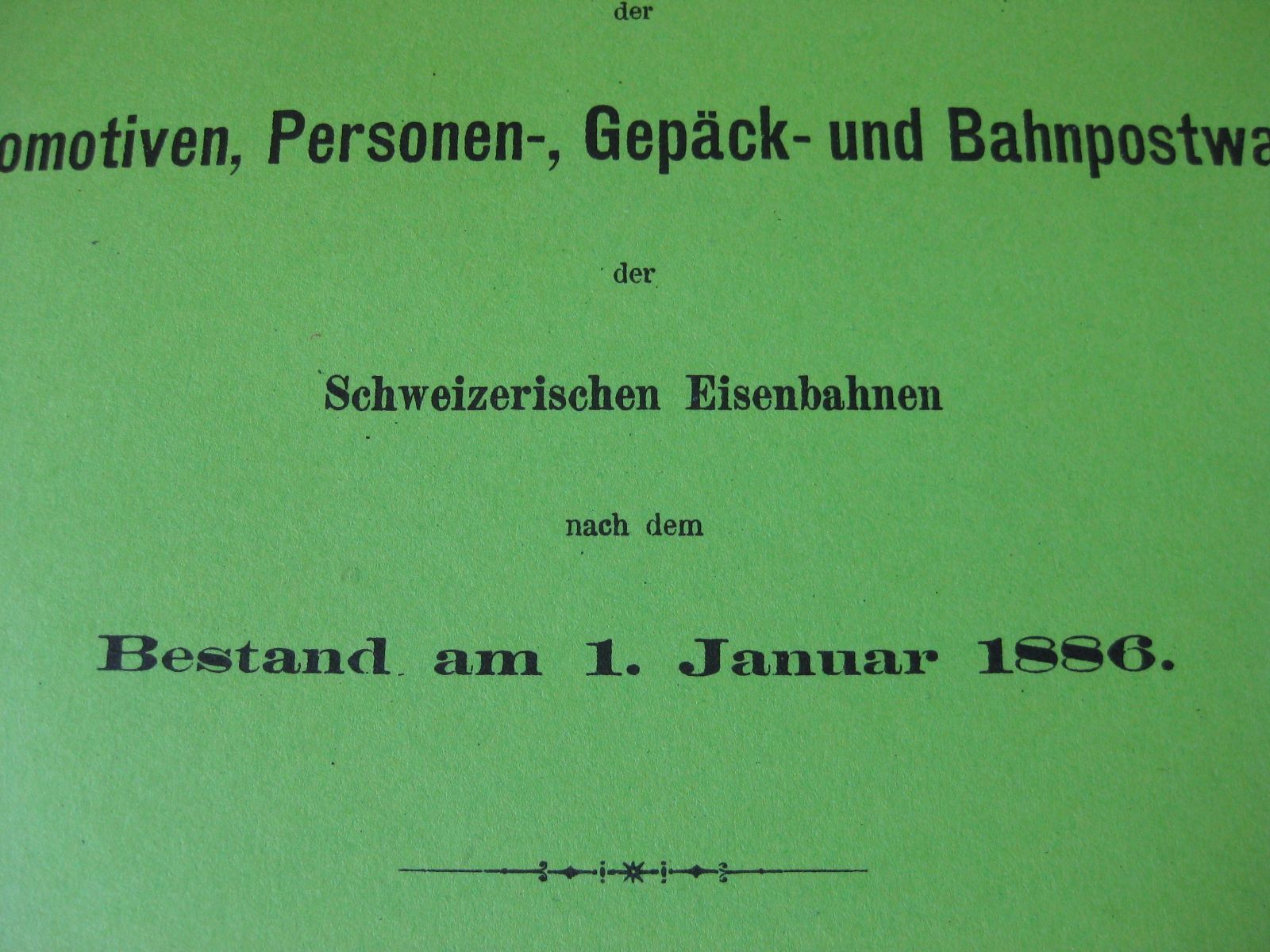 Zeitschriften & Magazine: Statistik Rollmaterial 1886 – Gebraucht aus Malters von Marosko 5