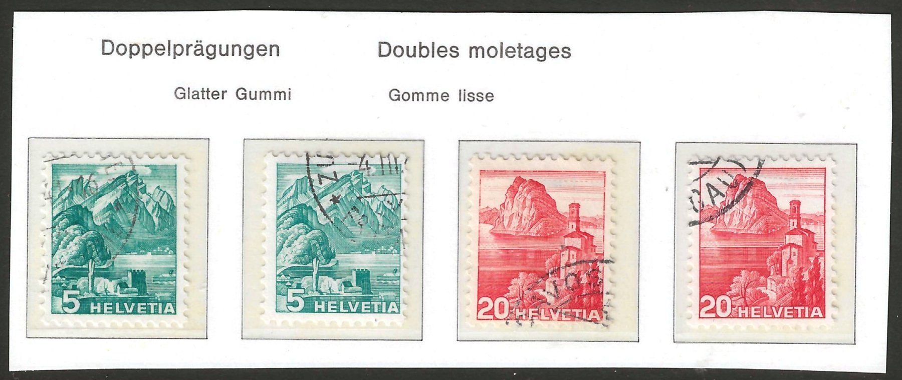 Tutti i francobolli: Nr. 202 + 215 - Doppelprägung – Usato da Gümligen venduto da Geniusbuy
