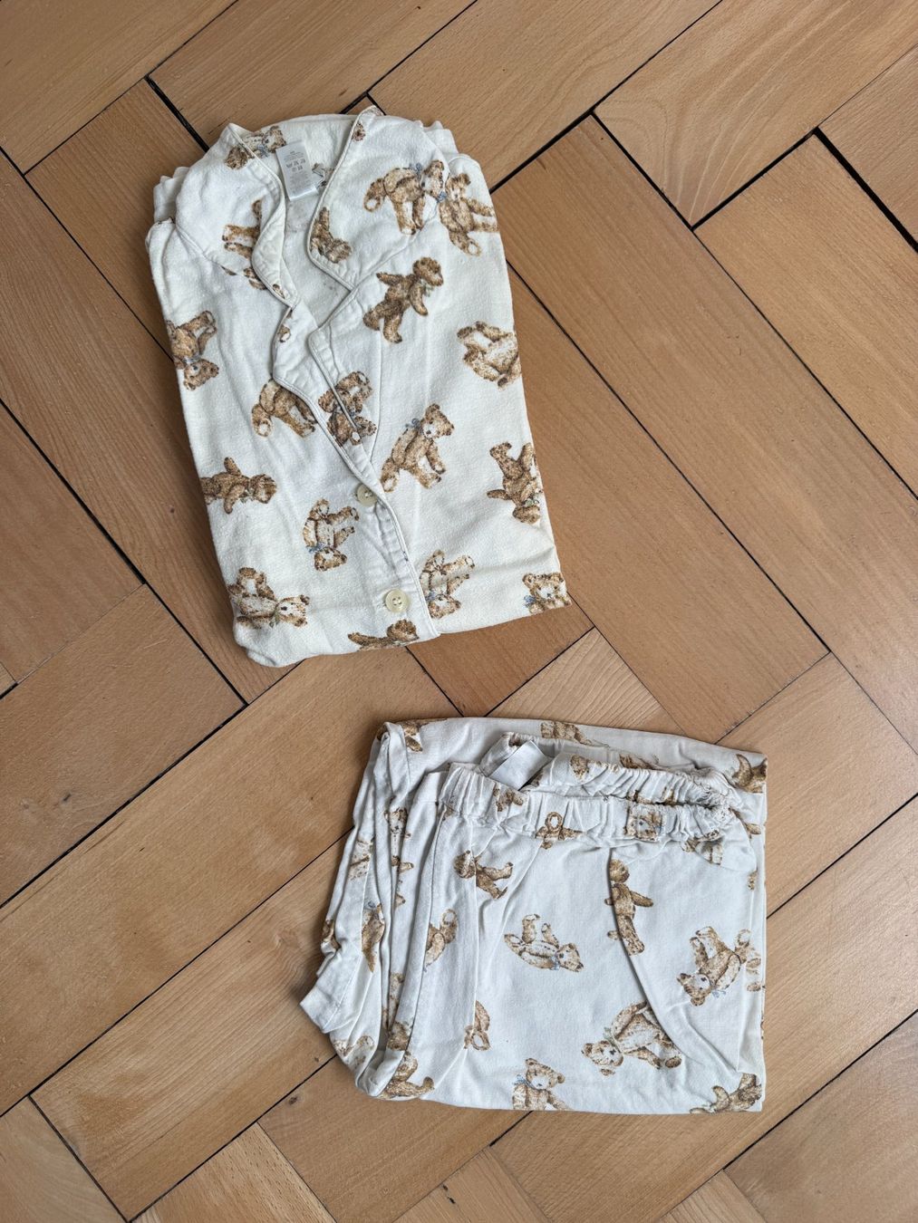 H&M Negligees & Pigiami: Pyjama Zweiteiler weiss mit Bären M – Usato da Zürich venduto da Diazaio