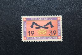 GEB. SAP. KP. I/9 FELDPOST 1939 GRENZBESETZUNG
