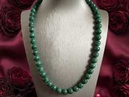 Neu: Malachit Edelsteinkette Kette Schmuck 59 Gramm