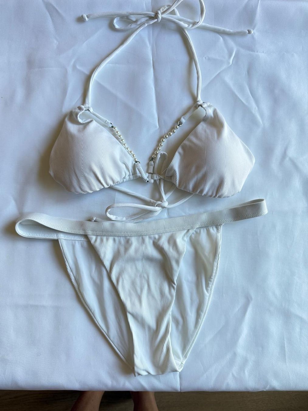 Costumi da bagno & Bikini: Monica Hansen, Bikini weiss, Gr.M/L – Usato da Oberarth venduto da SSS. 5