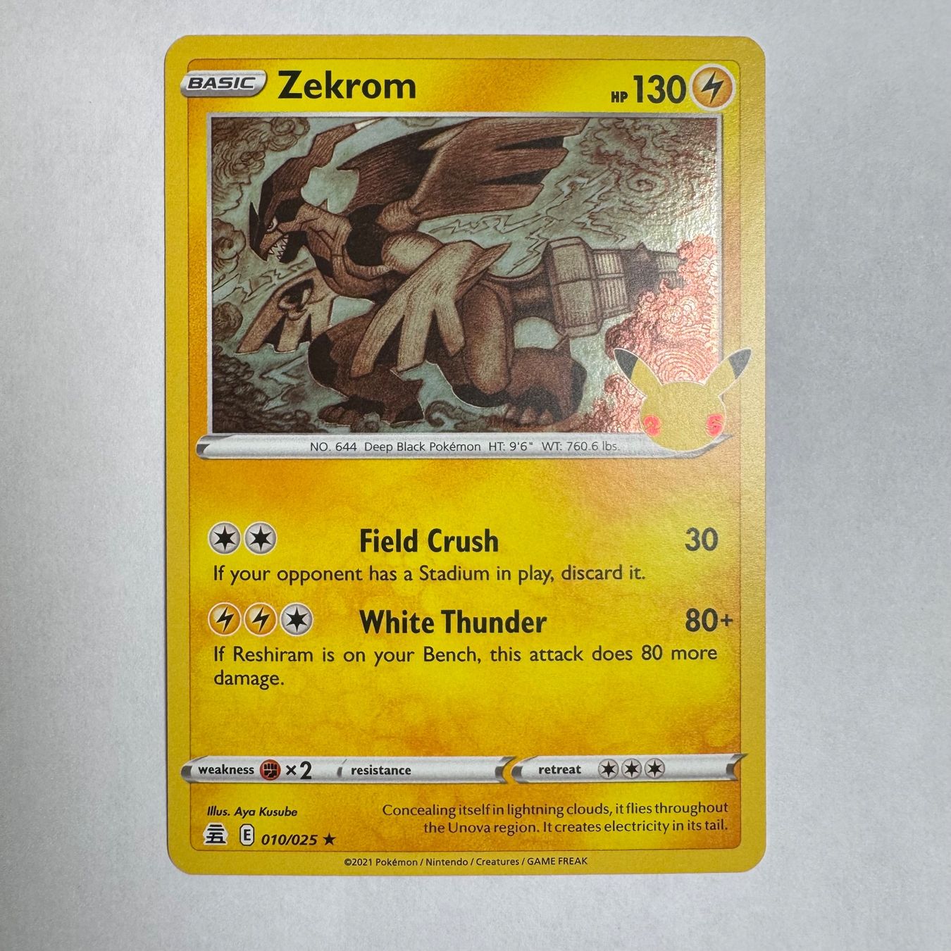 Pokémon Carte collezionabili: Pokémon Zekrom - 10 / 25 Celebrations - ENG – Nuovo (secondo la descrizione) da Staad SG venduto da miaCards