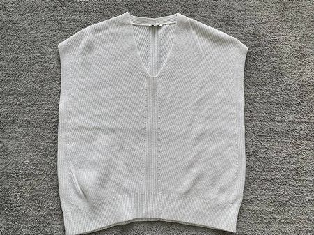 Tom Tailor Weißer Strickpullunder (Größe M)