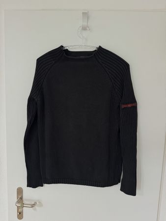 Polo Jeans Co. Schwarzer Herren Strickpullover, Ralph, y2k