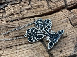 Collier Sterlingsilber mit schwarzem Spinell
