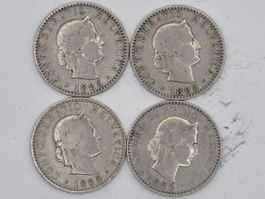 20 rappen 1885 Lot 4 Stück