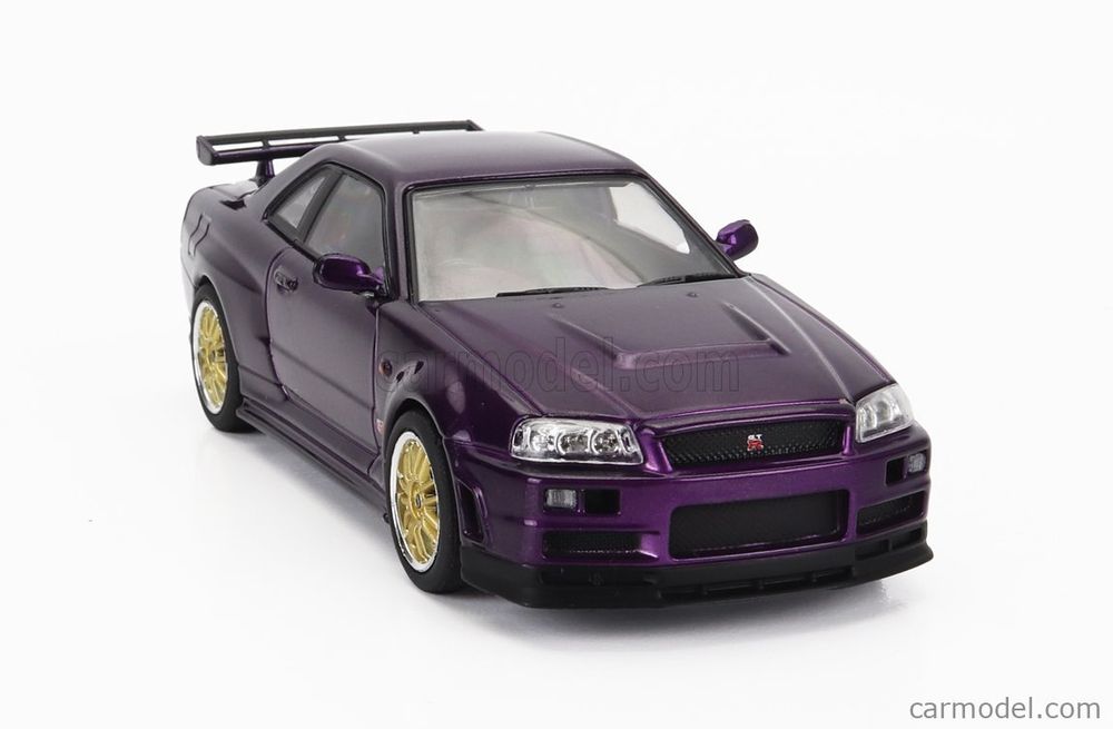 Nissan Skyline GT-R (R34) Custom metallic-lila / 1:43 (Neu und ...