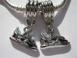 Anhänger Dangle Schuh, Turnschuh, silber