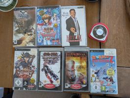 7 PSP Games, inkl Hülle, YuhGiOh, GTA, Tekken, GoW, MH, Worm